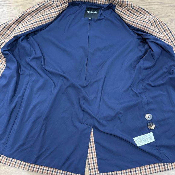 Madewell Blazer Plaid Checkered Preppy Academia Ivy League XXS Tailored Fit Bold - Picture 12 of 13